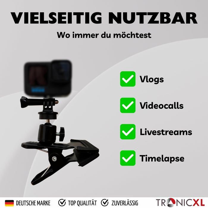 2 Supports Guidon Universels Pour Caméra D'action - Fixation Stable Anti-vibration, Compatible GoPro, Pour Vélo/moto - 12
