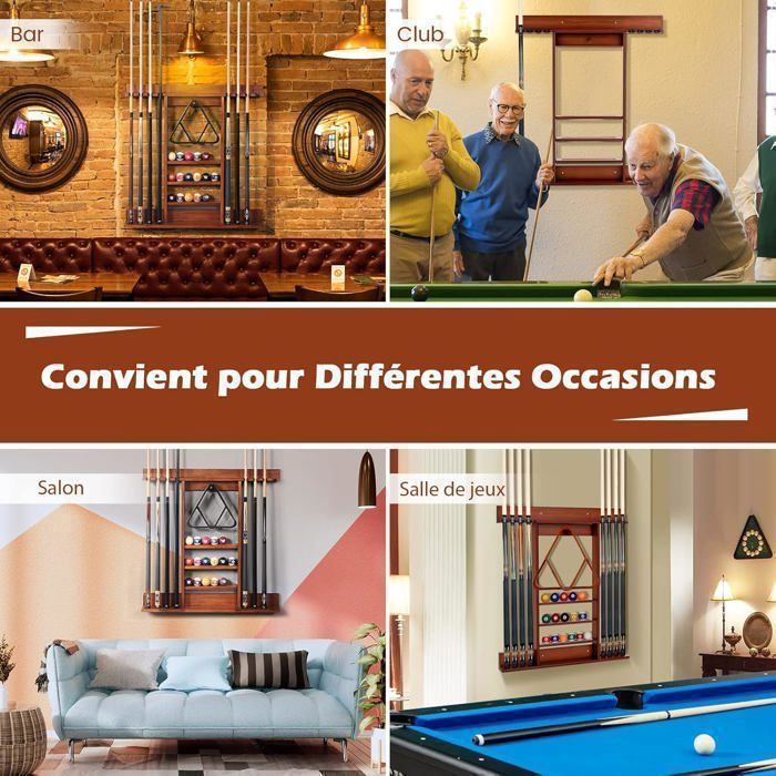 Porte-queue De Billard Télescopique - Accessoire Antidérapant, Longueur Réglable (jusqu'à 150cm), Pour Débutants Et Experts