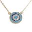 Argent Sterling Bleu Zircone Cubique Hamsa Mauvais Oeil Réglable Bracelet
