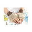 Hiver Femmes Gants Bras Chaud Mesdames écran tactile Fashion Mitaine FOURRURE plein doigt