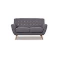 Canape scandinave 2 places gris