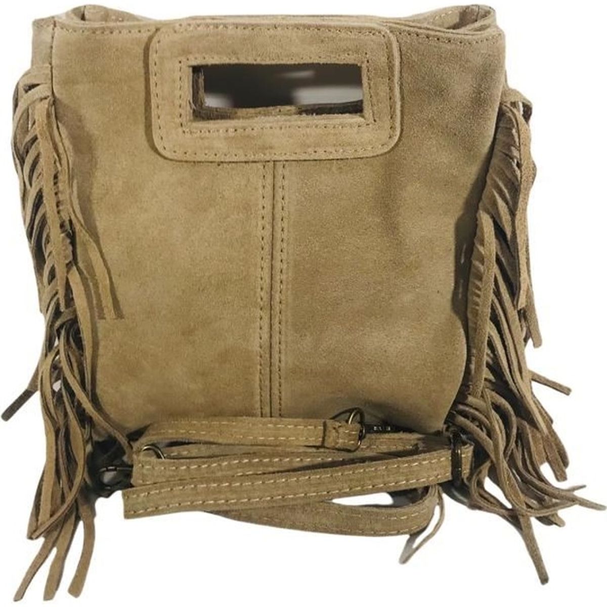 sac frange daim