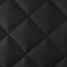 BRAND Skaï Simili cuir Piqués 5x5 DOLARO tissu ameublement vendu au mètre, Couleur: Noir