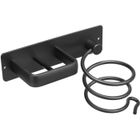 TEMPSA AVANC Support A sèche-cheveux aluminium Pas de poinçonnage noir