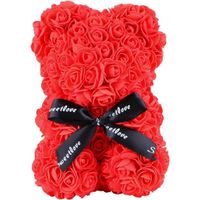 Ours rose mignon amour fleur ours artificiel pour toujours meilleur cadeau de graduation  FLEUR STABILISEE - FLEUR ETERNELLE
