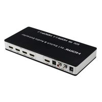 Commutateur HDMI 4x1 et diviseur audio UHD 4K 3D HDMI 2.0 ARC Toslink + RCA   