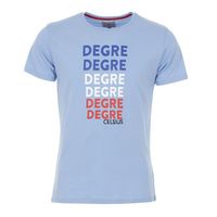 T-shirt homme manches courtes - Degré Celsius - CEGRADE - Blanc/Bleu clair - 100% coton