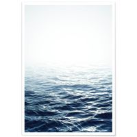 Poster Panorama Mer Calme 100x70 cm  - Imprimée sur Poster avec Passepartout -  Tableau Nature
