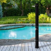 UISEBRT Douche Solaire 35L Douche Exterieure en PVC Eau Chaude Max 60°C pour Piscine Terrasse Jardin avec Pommeau Pivotant Noir