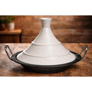 Tajine en inox avec poignée et motifs dorés - Induction - Bella Home