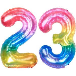 BALLON DÉCORATIF  40 Pouces Foil Ballons Chiffre 23-32 Neon Rainbow 