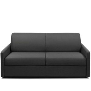 PARADISO Canapé convertible - Ouverture rapide - Tissu gris - Couchage : 140