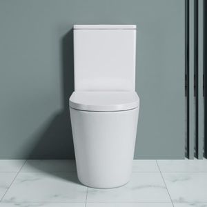 WC - TOILETTES WC à poser blanc en céramique Sogood Aix179T toile