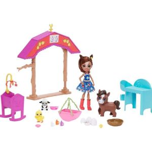 NURSERIE Poupées et accessoires Enchantimals Coffret La Nurserie de la Ferme, Mini-poupée Haydie Jument, Figurine Animale Trotteu 263863