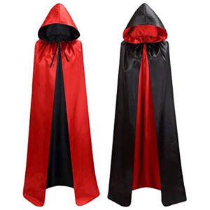 Gaou Cape à capuche unisexe adulte en velours pleine longueur Costume Halloween Cosplay 