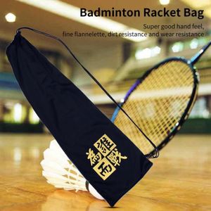 KIT BADMINTON KIT BADMINTON - PACK BADMINTON - ENSEMBLE BADMINTON Sac de raquette de tennis flanelle cordon style-Black 1
