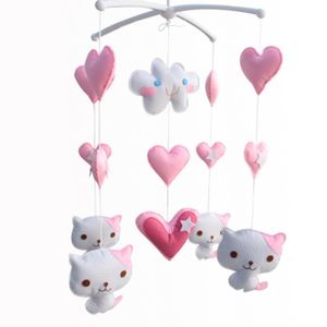 MOBILE Bébé cadeau mobile, jolie décoration [Cute Cats, Pink] mobile musical infantile