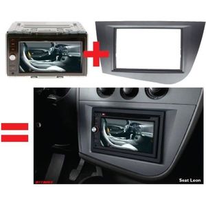 AUTORADIO Façade autoradio 2DIN pour Seat Leon ap05 - Argent