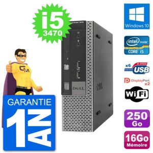 UNITÉ CENTRALE  Ultra Mini PC Dell 7010 USFF i5-3470 RAM 16Go Disq