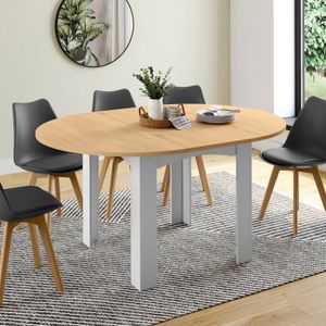 Table Ovale Salle à Manger 160cm + 6 Chaises – Design Moderne, Plateau épais, Pied Central