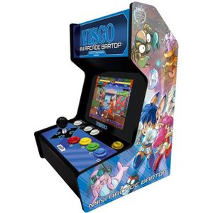 CONSOLE RÉTRO Rétrogaming-VISCO Mini Borne d'Arcade type BARTOP + 12 Jeux