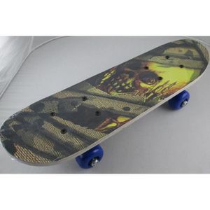 SKATEBOARD - LONGBOARD mini skateboard à motif tête de mort