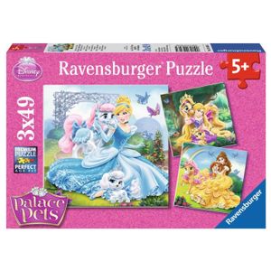 PUZZLE Puzzle 3 x 49 pièces : Princesses Disney : Belle, 