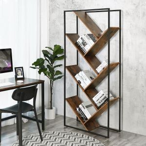 bibliotheque industrielle 76 3 x 33 6 x 178 5 cm etageres en forme d arbre armature en acier vintage lbc17bx vasagle achat vente bibliotheque vasagle bibliotheque etage cdiscount