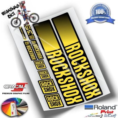 Autocollants Compatibles Fourche RockShox 35 – Gris 073 – Vinyles MTB Résistants Et Faciles à Poser