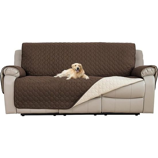 Housse De Canapé Imperméable 200cm - Réversible Avec Poches | Gris Foncé | Sevi’s