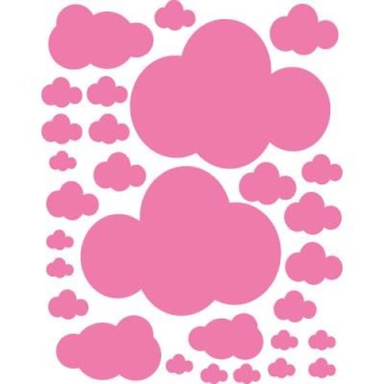 Stickers Meuble Bebe Nuages Mini 34 X 44 Cm Rose Achat Vente Stickers Stickers Meuble Be A Prix Bas Cdiscount