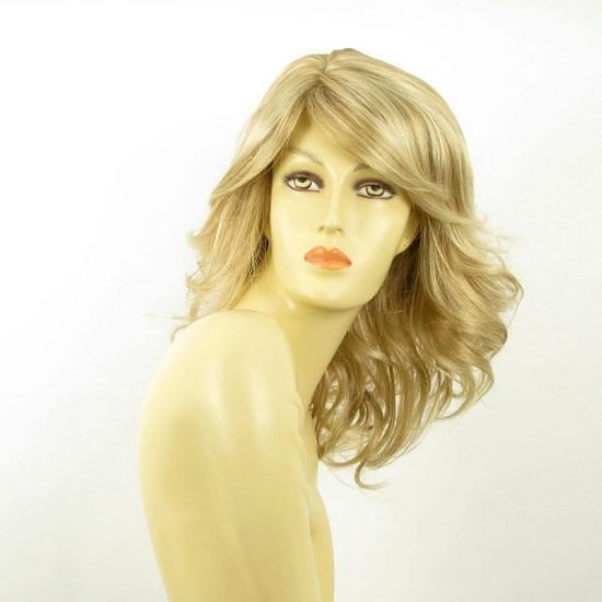 Perruque Synthétique Mi-longue Blonde Méchée – MAELYS 15t613 – Bonnet Moyen – Neuf Avec étiquettes