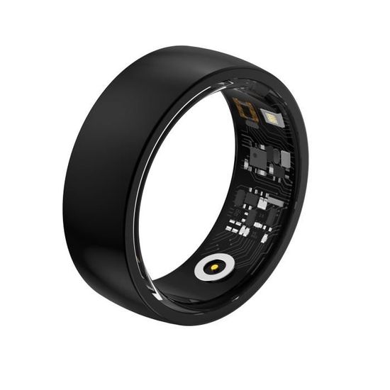 Bague Connectée Intelligente – Suivi Sommeil, Compteur De Pas, étanche IP68 – Pour Homme Et Femme – Céramique Noire