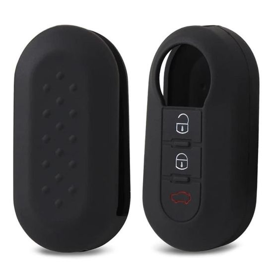 LELNOOS Cover Chiave Auto, Silicone Custodia Chiave Protettiva Copri Chiavi per Fiat 500 500l 500c 500x Panda Punto Bravo Ducato Doblo Abarth Tipo Idea Linea Scudo Lancia Ypsilon Y Musa Delta