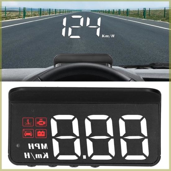 Accessoire Auto GPS HUD Pour Voiture - Affichage Tête Haute Vitesse, Direction, Altitude Et Alarmes Alarme Survitesse
