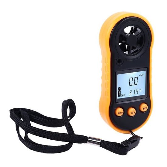 Dilwe anémomètre portable Anémomètre numérique MT62 compteur de vitesse