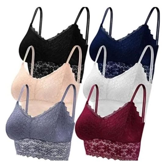 NaLatia - Bralette Femme En Dentelle Sans Armatures - Soutien-Gorge Confortable Grandes Tailles Quotidien