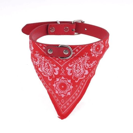 2cm de largeur motif de paisley collier bandana foulard pour chien animal de compagnie rouge