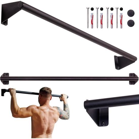 Barre de traction murale pliable pour homegym capacité 500 kg pas cher