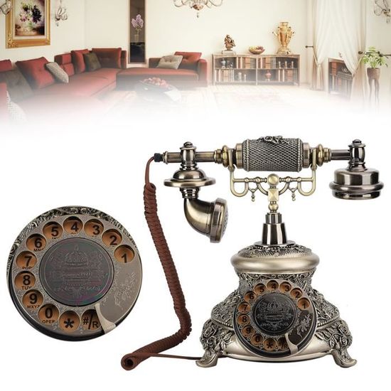 Téléphone Vintage Socotel – Bleu – Cadran – Années 80 – Fonctionnel (très Bon état)