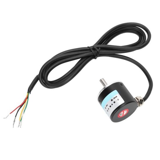 Encodeur Incrémental ABZ - Modèle C38S6G5-1200Z - Alimentation DC5-24V, 6000 Tr/min, Arbre 6 Mm - Pour Automatisme Industriel