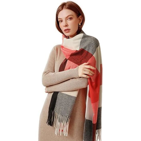 Écharpe Pashmina Femme - Foulard Chaud Hiver - Style Élégant Pour Soirée Ou Mariage