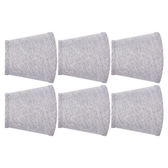 HEMOTON Lot De 6 Abat-Jour En Lin Naturel Beige – Style Rétro Tambour Pour Lustre, Lampe De Table Ou Applique Murale E27