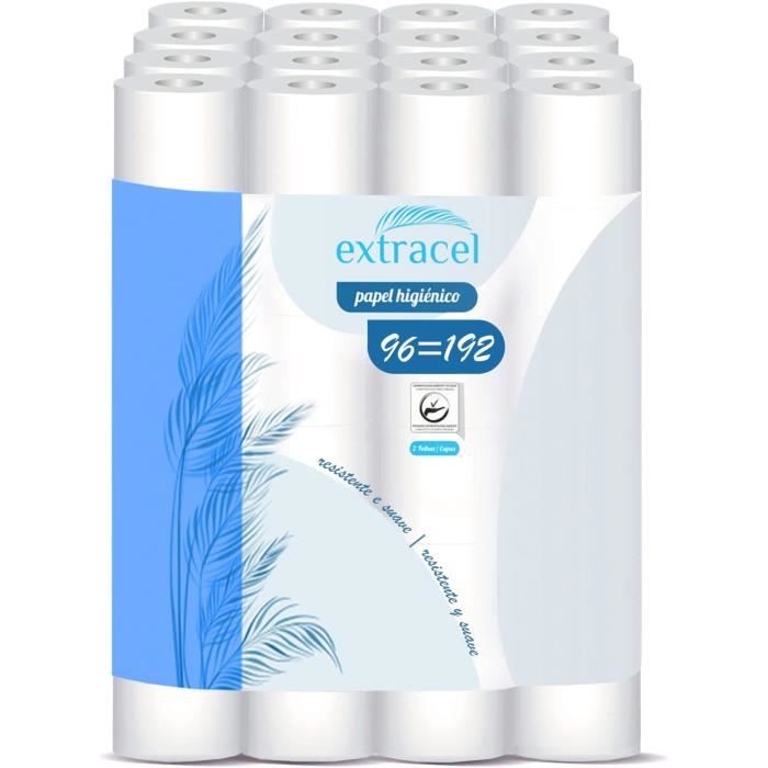 Papier Toilette Super Doux Double épaisseur 96 Rouleaux Papier WC Haute Qualité Papier