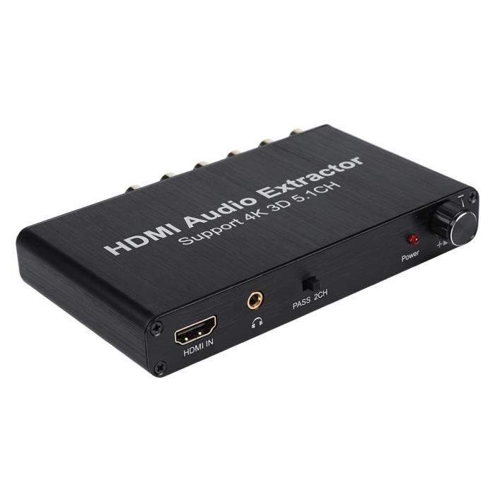 4K 3D HDMI 5.1 Channel HDMI Audio Extractor Converter 100-240V EU Plug