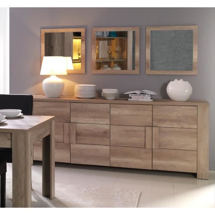 Buffet, bahut, enfilade moyen modèle FERRARA 4 portes. Meuble design et tendance pour votre salon ou salle à manger