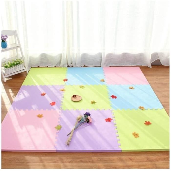 Puzzles de sol WAJIEFD Tapis Mousse Enfant Tapis d'exercice Verrouillage Imperméables Carrelage Sol Salle Bain Décorati 319967