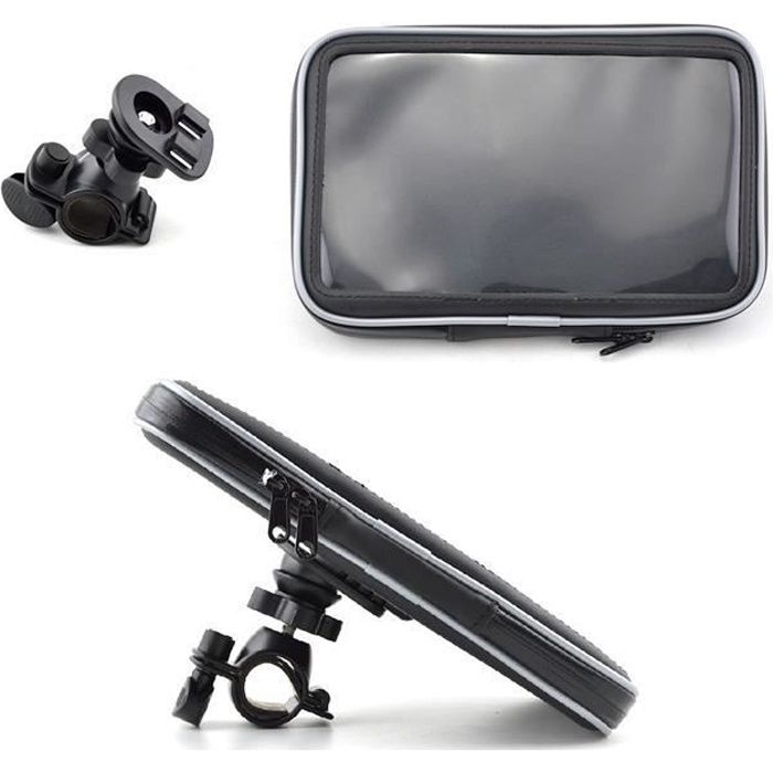 Support moto guidon support vélo avec étui étanche pour 6 '' Inch Sat Nav de navigation par satellite Navi