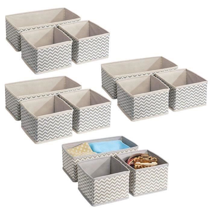 boîte de rangement respirable pour la chambre d'enfants – panier de rangement flexible – 8 petites et 4 grandes boîtes – bac de ra
