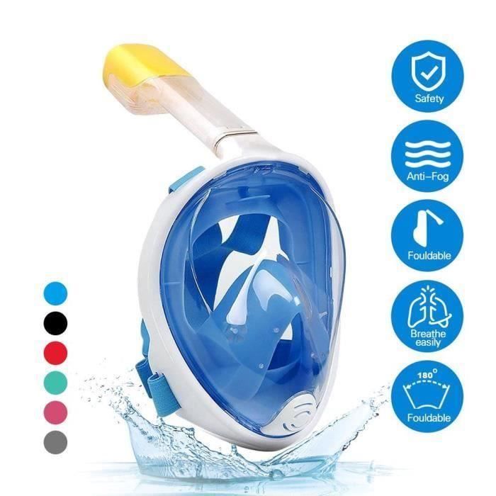 OXOQO Masque de plongée go pro complet taille L BLEU HB954